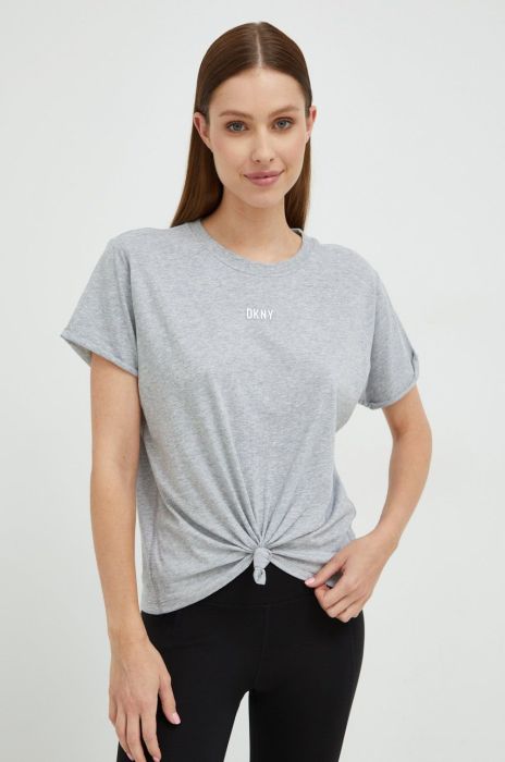 Бавовняна футболка Dkny колір сірий (2273408)