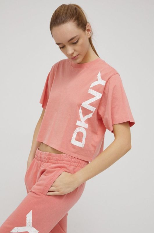 Бавовняна футболка Dkny колір рожевий (2063548)