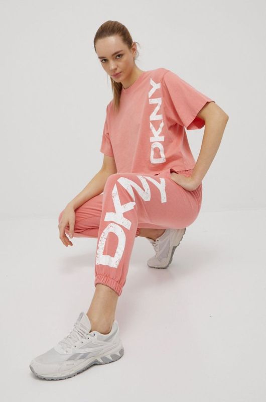 Бавовняна футболка Dkny колір рожевий (2063548) фото 2