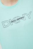 Бавовняна футболка Dkny колір бірюзовий