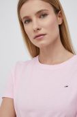 Бавовняна футболка Tommy Jeans колір рожевий (2000745)