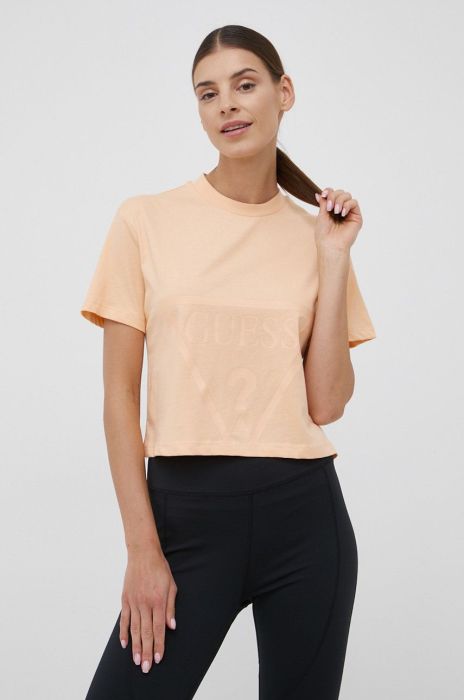 Бавовняна футболка Guess колір помаранчевий (1961083)