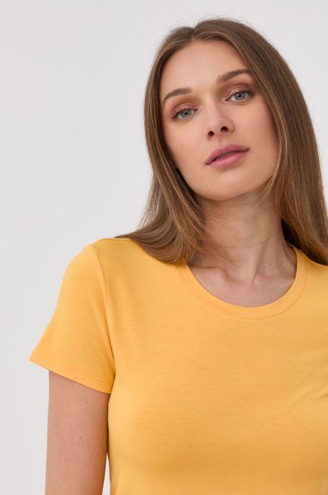Футболка Patrizia Pepe жіночий колір жовтий (2281452)