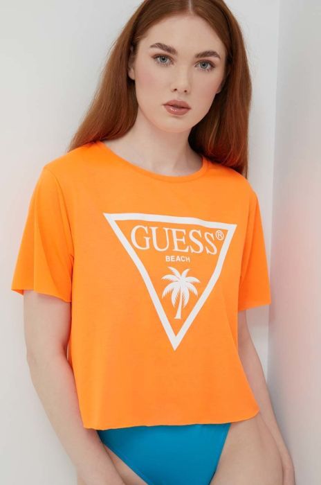 Футболка Guess жіночий колір помаранчевий (2959673)