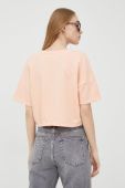 Бавовняна футболка Only колір рожевий