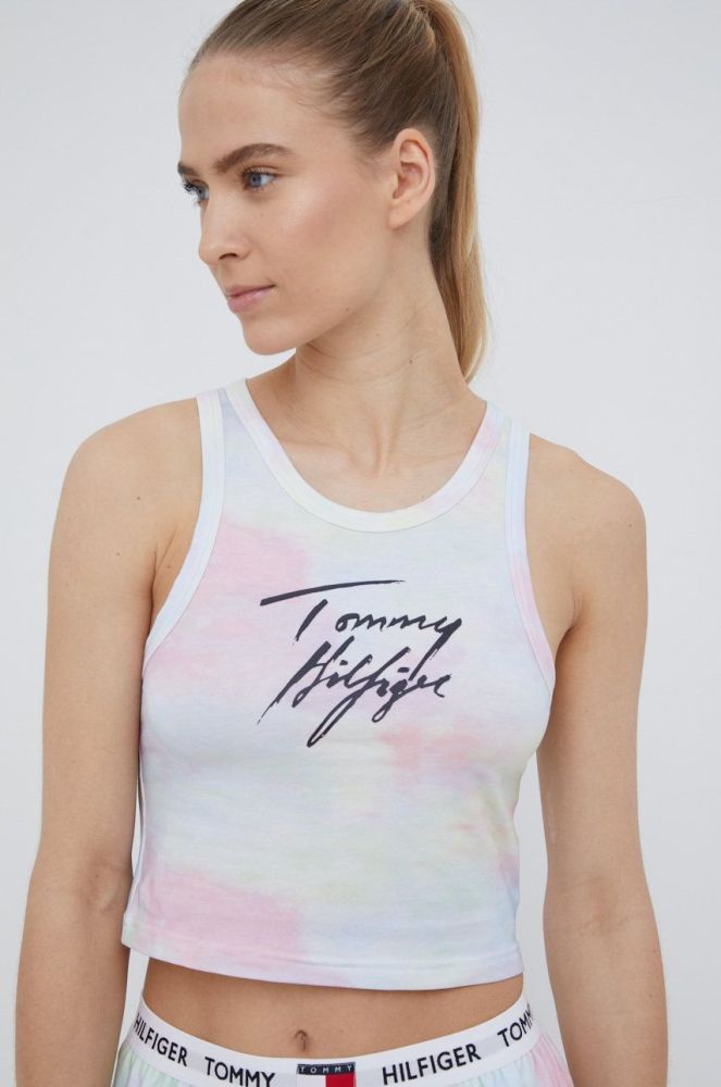 Піжамний топ Tommy Hilfiger жіночий колір барвистий