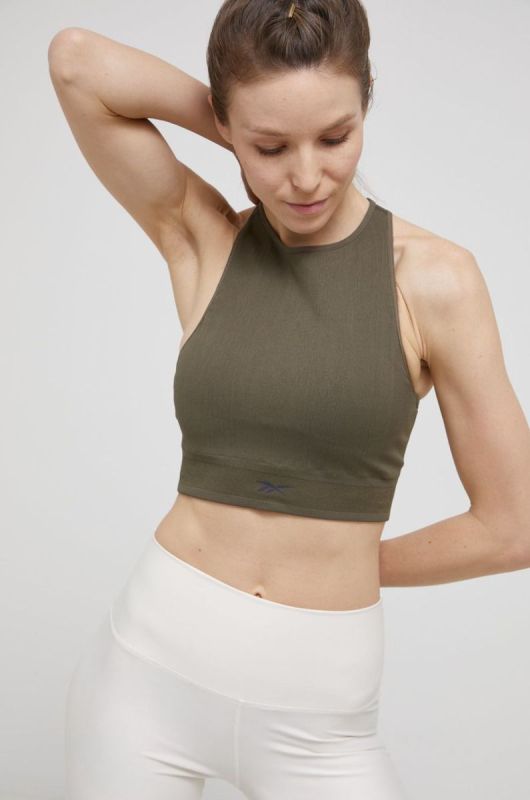 Топ Reebok H49221 жіночий колір зелений