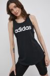 Бавовняний топ adidas GL0566 колір чорний