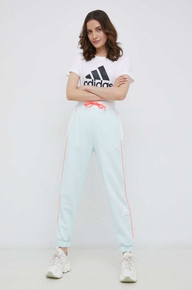 Бавовняна футболка adidas GL0649 колір білий фото 2