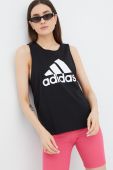 Бавовняний топ adidas колір чорний (2343296)