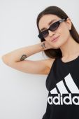 Бавовняний топ adidas колір чорний (2343296)