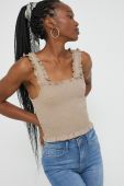 Топ Noisy May жіночий колір бежевий (2566391)