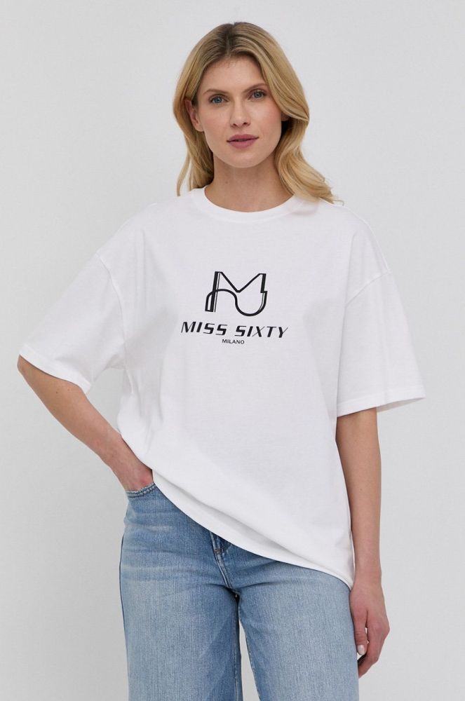 Бавовняна футболка Miss Sixty колір білий (2126683)