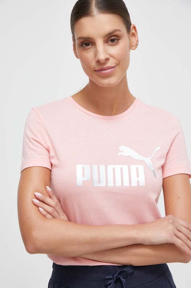 Бавовняна футболка Puma колір рожевий (3520820)