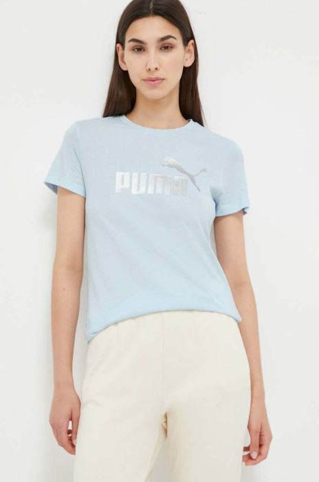 Бавовняна футболка Puma колір блакитний (3517779)