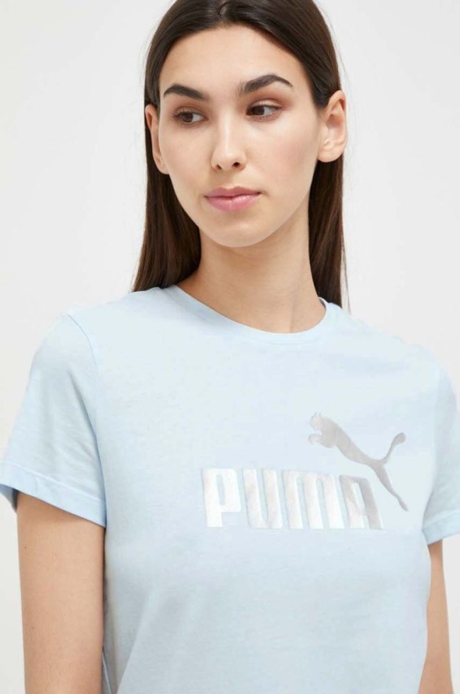 Бавовняна футболка Puma колір блакитний (3517779) фото 4