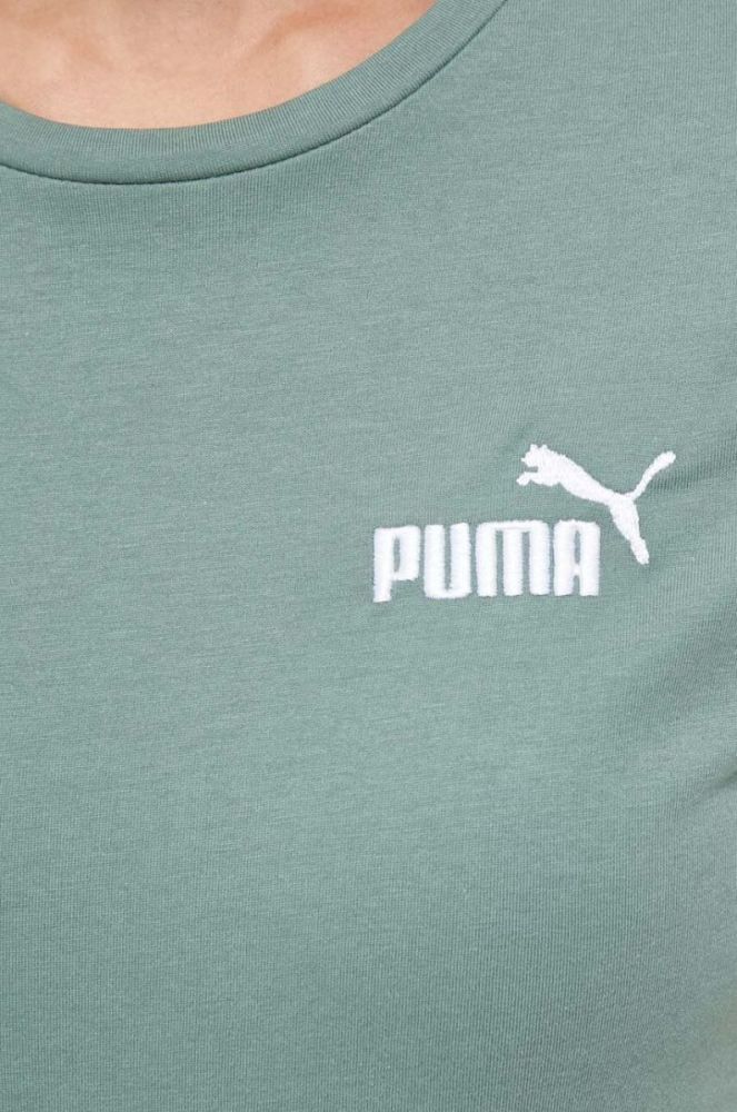 Бавовняна футболка Puma колір зелений (3448912) фото 5