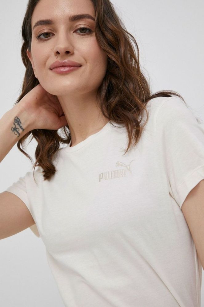 Бавовняна футболка Puma 848331 колір бежевий фото 4