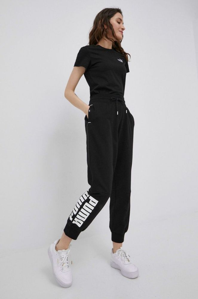 Бавовняна футболка Puma 848331 колір чорний фото 2