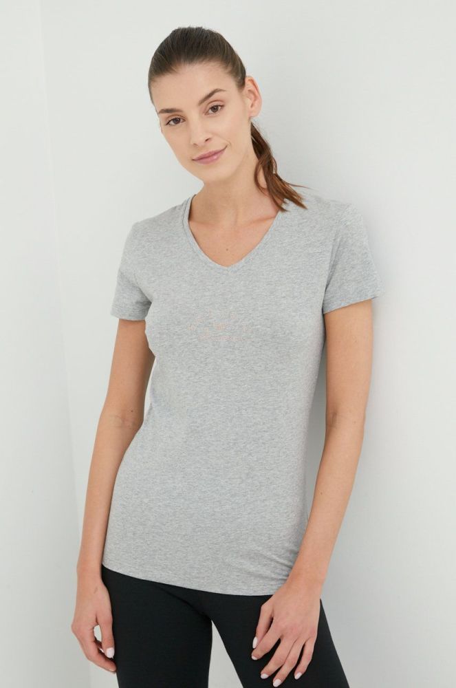 Футболка Emporio Armani Underwear жіночий колір сірий (2305534)