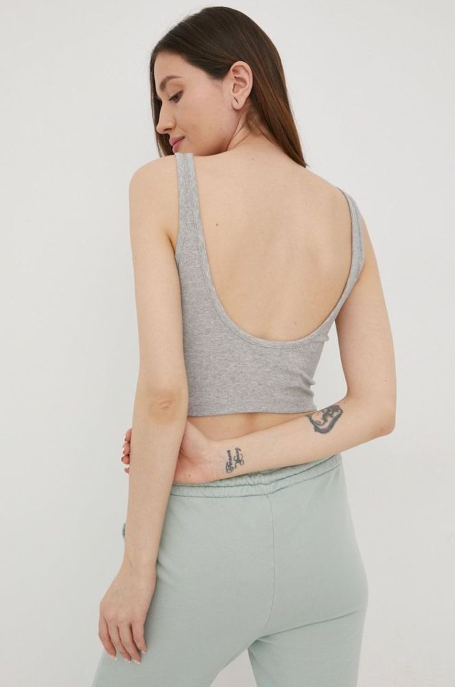 Топ adidas Originals HF3398 жіночий колір сірий HF3398-MGREYH фото 3