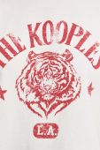 Бавовняна футболка The Kooples колір бежевий (2075038)