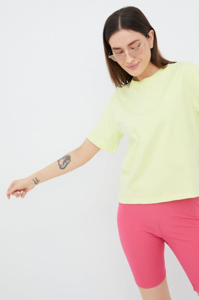 Бавовняна футболка adidas Originals Trefoil Moments HE6891 колір зелений HE6891-PULYEL фото 2