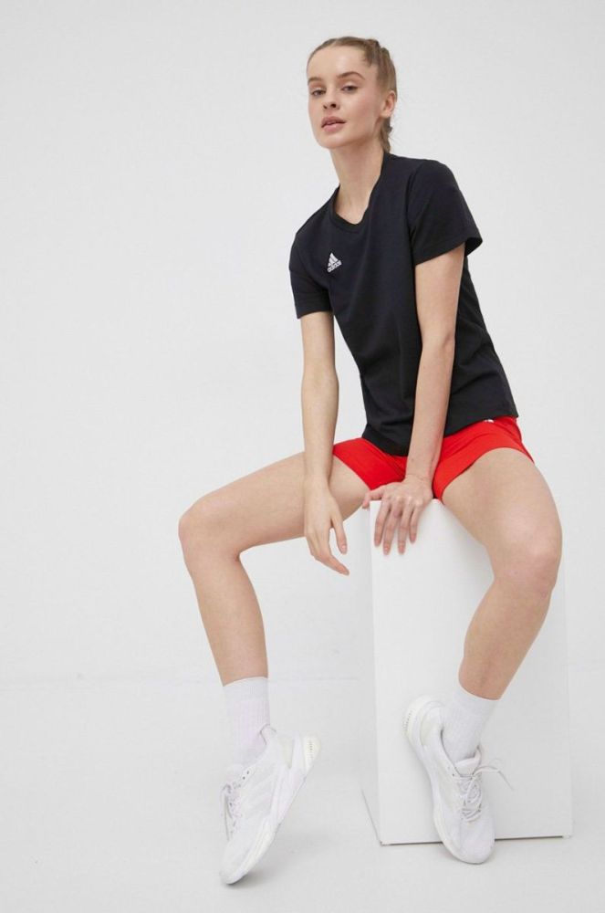 Бавовняна футболка adidas Performance HC0438 колір чорний фото 2