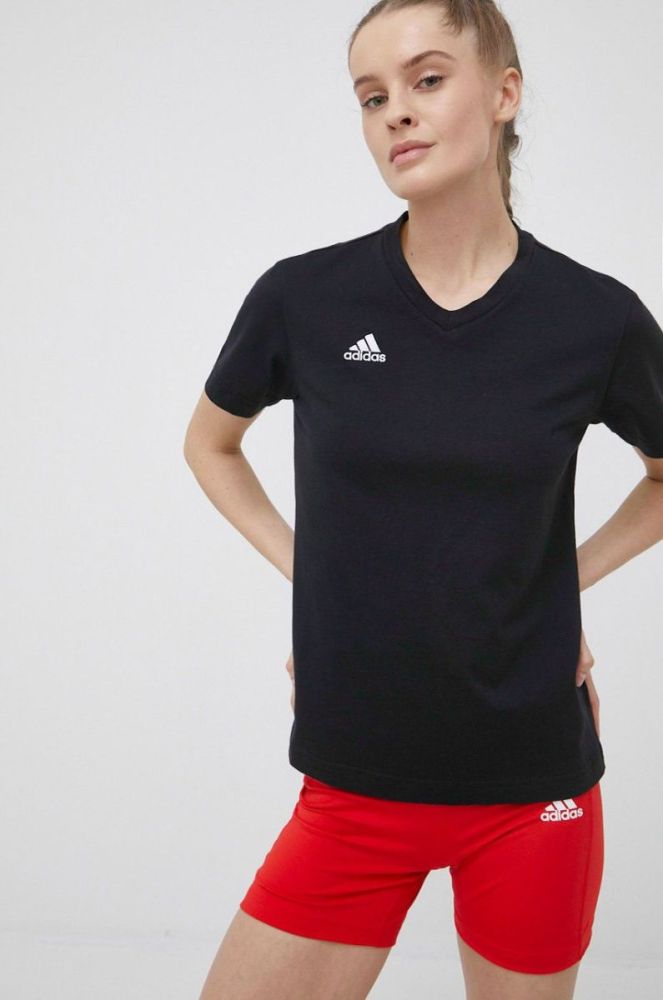 Бавовняна футболка adidas Performance HC0438 колір чорний фото 4