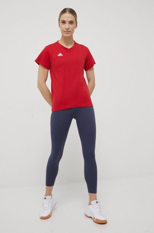 Футболка adidas Performance Entrada 22 HC0441 жіноча колір червоний фото 2