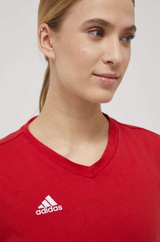 Футболка adidas Performance Entrada 22 HC0441 жіноча колір червоний фото 4