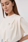 Бавовняна футболка Pinko колір бежевий (2277912)