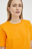 Бавовняна футболка Gestuz колір помаранчевий