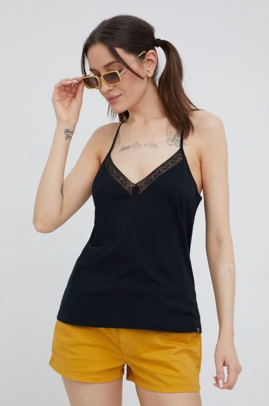 Топ Superdry жіночий колір чорний (2422820)