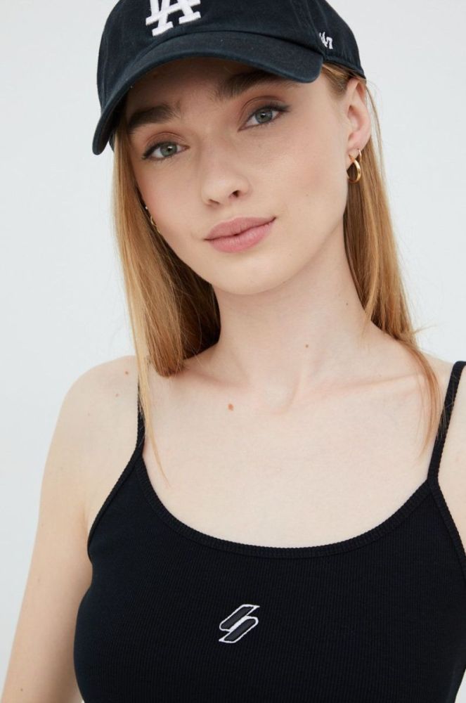 Топ Superdry жіночий колір чорний (2357787) фото 4