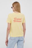 Бавовняна футболка Quiksilver колір жовтий