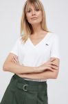 Бавовняна футболка Lacoste колір білий TF8392-CPM