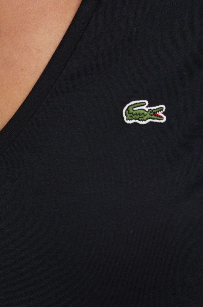 Бавовняна футболка Lacoste колір чорний TF8392-CPM фото 5