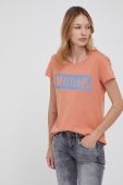 Бавовняна футболка Mustang колір помаранчевий (2103356)