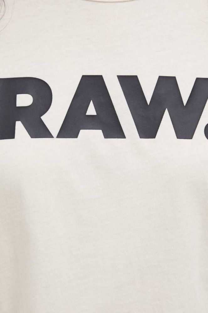 Бавовняна футболка G-Star Raw колір бежевий (3417535) фото 5