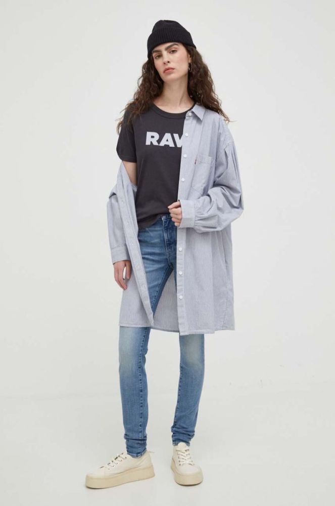 Бавовняна футболка G-Star Raw колір сірий (3417540) фото 2