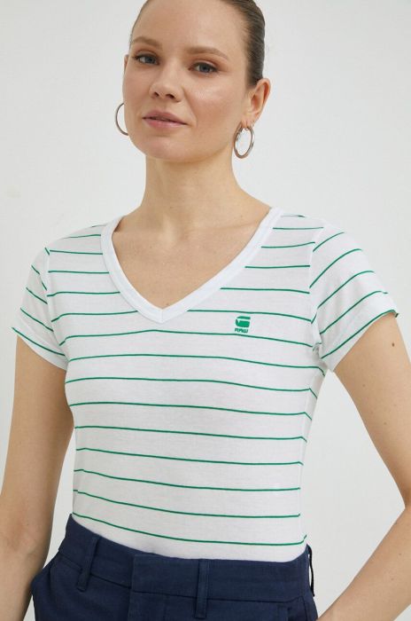 Бавовняна футболка G-Star Raw колір зелений (2982967)