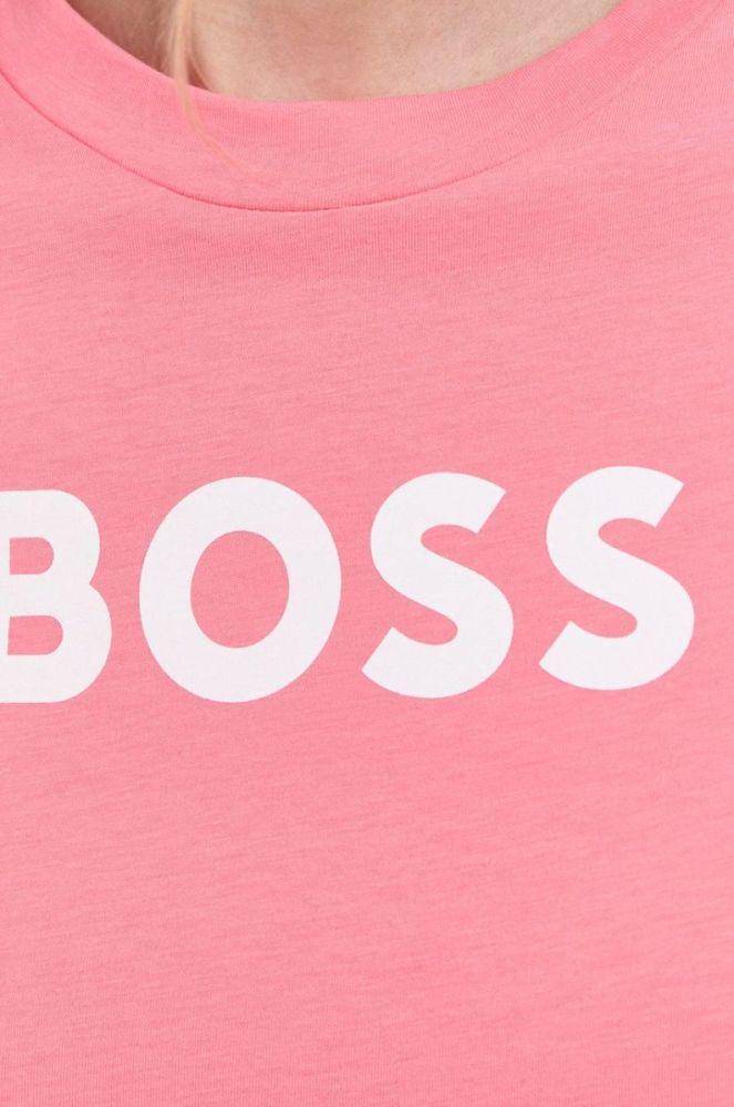 Бавовняна футболка BOSS колір рожевий (2217776) фото 5