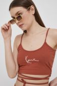 Топ Karl Kani жіночий колір коричневий