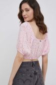 Блузка Billabong жіноча колір рожевий принт квіти