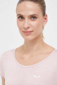 Спортивна футболка Salewa Puez Melange колір рожевий