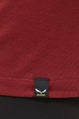 Спортивна футболка Salewa Solidlogo колір бордовий