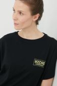 Бавовняна піжамна футболка Moschino Underwear колір чорний