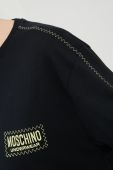 Бавовняна піжамна футболка Moschino Underwear колір чорний