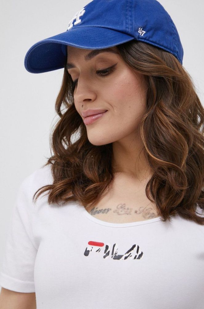 Футболка Fila жіночий колір білий фото 5